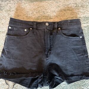 Madewell Black High Rise Jean Shorts